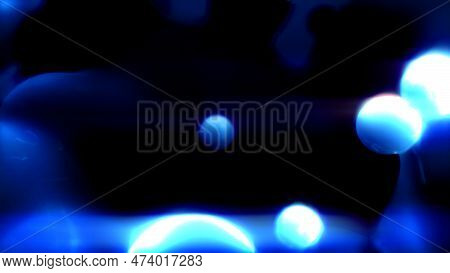 Laser Blue Limpid Glass Balls With Intensive Shine - Abstract 3d Illustration