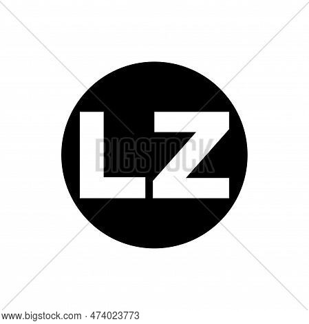 Lz Company Name Initial Letters Monogram. Lz Lettering Icon.