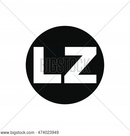 Lz Company Name Initial Letters Monogram. Lz Lettering Icon.