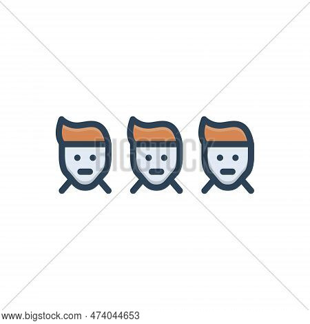 Color Illustration Icon For Emotions Indoctrination Reverie Affections Sentiments Face Evaluation Ex