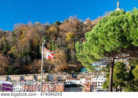 Walking In Old Harbor And Central Part Of Donostia Or San Sebastian City, Basque Country, Spain In S