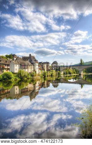 The Dordogne River Floating Through Argentat, France