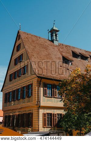 Old National German Town House In Bietigheim-bissingen, Baden-wuerttemberg, Germany, Europe. Old Tow
