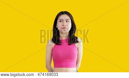 Woman Made A Grimace And Was Offended By The Small Matter, Sad Face, Pouting Sad Expression, Bored, 