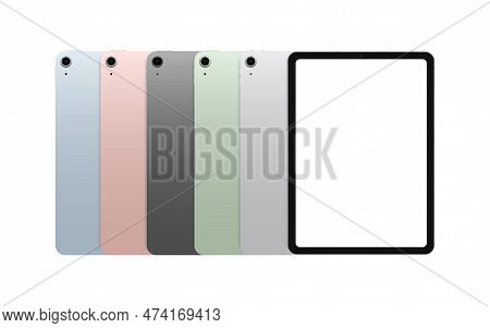 Apple Ipad Air 2020. Collection Of Realistic Modern Tablets. Device Mockup. Electronics Industry. Ve
