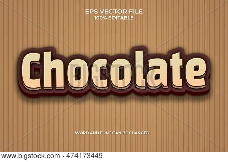 Realistic Chocolate 3d Editable Text Effect With Brown Gradient