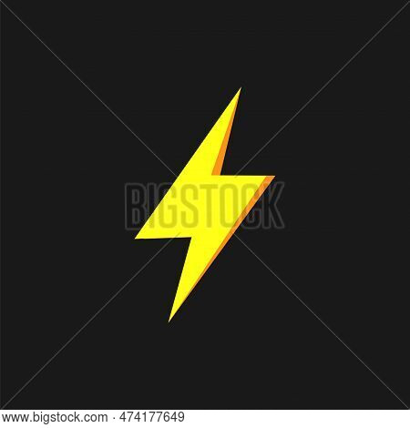 Thunder And Bolt Lighting Elements. Flash Icons Set. Elestric Blitz. Vector Thunderbolt On White Bac