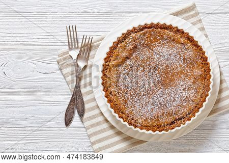Milk Bar Crack Pie With Crispy Oat Crust And Gooey Filling Dusted With Confectioners Sugar White Bak