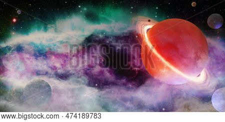 Deep Space Nebula And Galaxies Galaxies And Stars The Universe Is Full Of Stars 3d Illustration