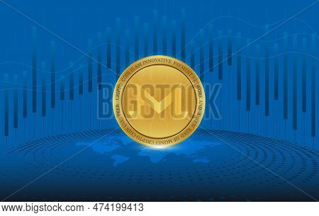 Monero-xmr Virtual Currency Images. 3d Illustrations. Xmr Coin Logo.