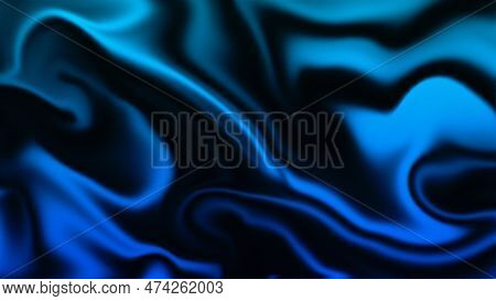 Blue Abstract Background, Aesthetic, Futuristic, Fluid, Wave Background, Gradient, Layout, Technolog