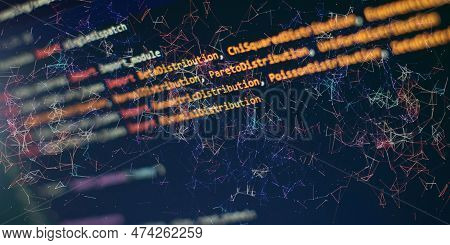 Programming Code. Programming Code On Computer Screen.