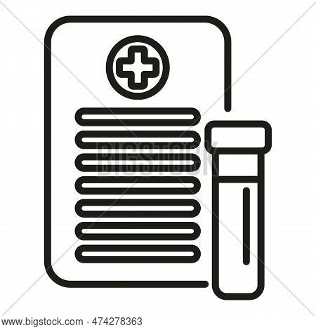 Medical Test Paper Icon Outline Vector. Health System. Body Disease