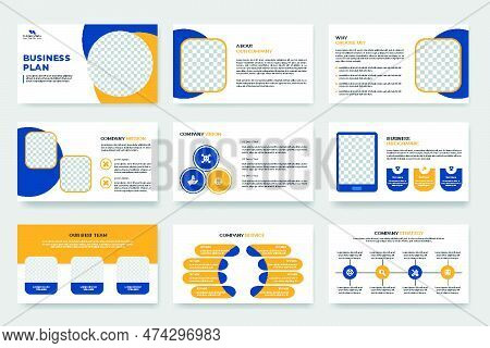 Minimal Business Plan Presentation Slide Template Design, Corporate Powerpoint Slids, Annual Report 