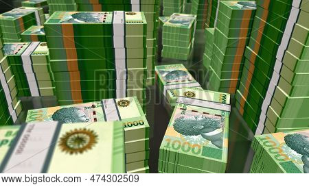 Albania Lek Money Banknotes Pack 3D Illustration