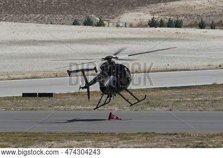 Eskisehir, Turkiye - September 18, 2022: M.s.o Air And Space Museum Mcdonnell Douglas 500e Display I