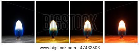 Candle colored close-up