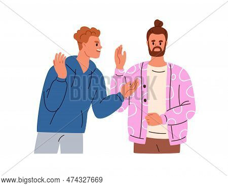 Angry Man Shouting, Arguing. Conflict, Quarrel Between Two People. Misunderstanding, Disagreement, M