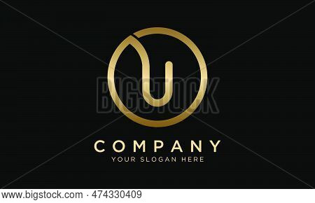 U Letter Logo With Circle Shape. Modern Unique Creative U Logo Design Vector Template. Elegant Ident