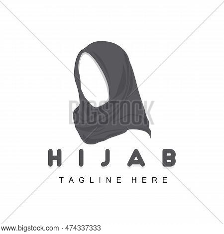 Hijab Logo, Fashion Product Vector Brand, Muslim Women Hijab Boutique Design