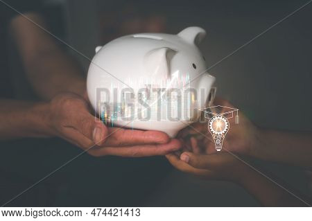 Family Plan Scholarship For Child Education Concept, Saving And Investment, Saving For A Child, Educ