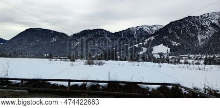 A View Of The Kneipp Device In A Snowy Mountain Environment, Kneipp Medicine, A Treatment Method, In