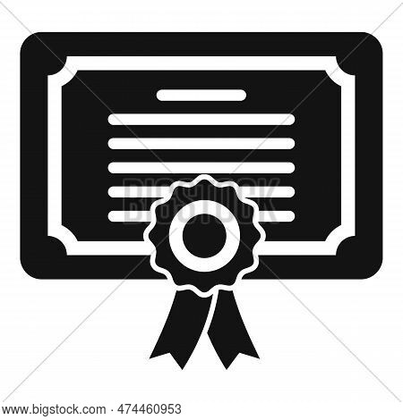 Graduate Diploma Icon Simple . Exam Study. Cap Thesis