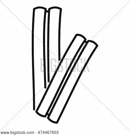 Canella Icon Outline . Cinnamon Stick. Anise Food