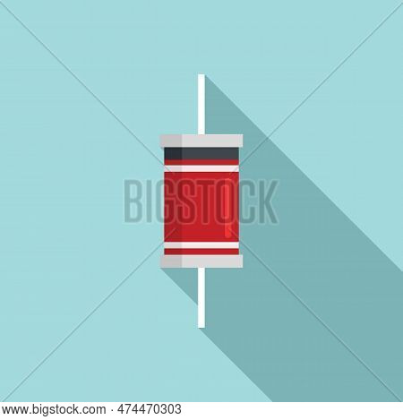 Electronic Diode Icon Flat . Electric Component. Led Bulb