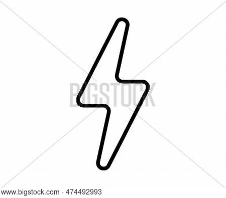 Simple Thunder Logo Icon Design Vector Template
