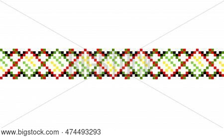Ukrainian Traditional Embroidery. Pattern For Cross Stitching Decoration. Cross-stitch Traditional F