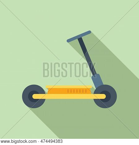 Eco Electric Scooter Icon Flat . Kick Transport. Modern Wheel