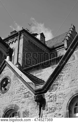 Vertical Shot Of The Former Realschule Hoher Weg In Goslar, Germany