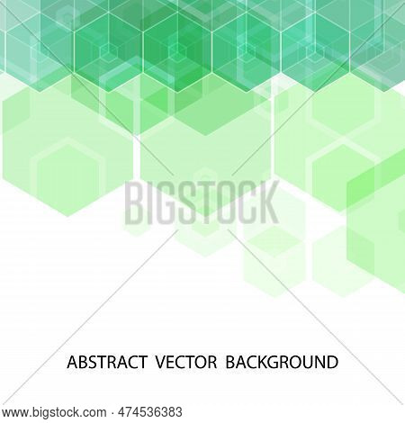 Hexagon Green Vector Background. Vector Illustration. Eps 10