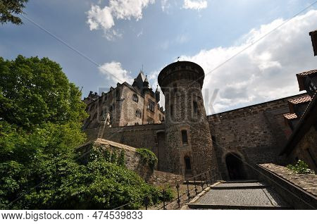 Low Angle View Of Towers And The Castle Of Wernigerode In Germany