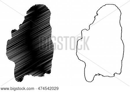 Lake Nakuru (africa, Republic Of Kenya) Map Vector Illustration, Scribble Sketch Map