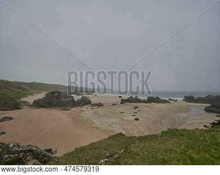 Landscape At Durness Beach Along The Coastline Of The Northern Coast Of Scotland, Uk.