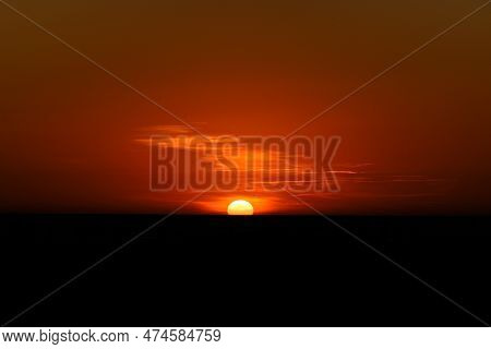 Beautiful Sunset On The Beach Of Conil De La Frontera, Cádiz