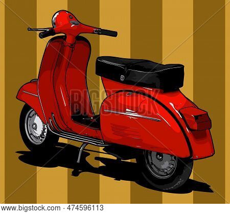 Vintage Scooter Vector Art For Graphic Design Needs