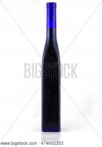Blank Blue Tall Bottle Mostly Used For Light Wine