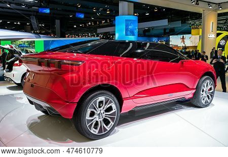 Wey Xev Plug-in Hybrid Crossover Concept Car At The Frankfurt Iaa Motor Show. Germany - September 12