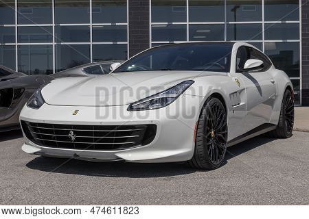 Ferrari Gtc4Lusso Display At Dealership. The Ferrari Gtc4Lusso Is A 6.2 Litre - 12 Cylinder, Four-se