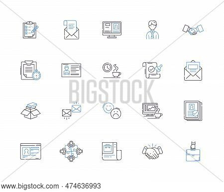 Hr Manager Outline Icons Collection. Hr, Manager, Human, Resources, Personnel, Manage, Recruitment V