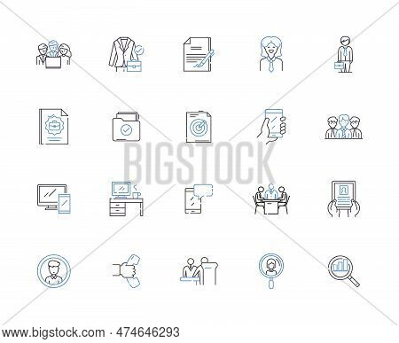 Hr Manager Outline Icons Collection. Hr, Manager, Human, Resources, Personnel, Manage, Recruitment V