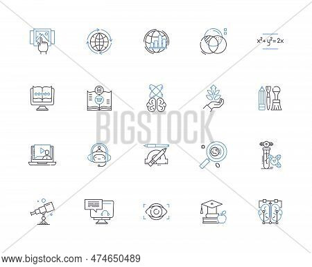 Laboratory Outline Icons Collection. Lab, Test, Experiment, Research, Analysis, Chemicals, Beakers V