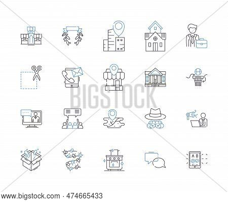 City Delivery Outline Icons Collection. Urban, Delivery, City, Dispatch, Shipment, Courier, Postal V