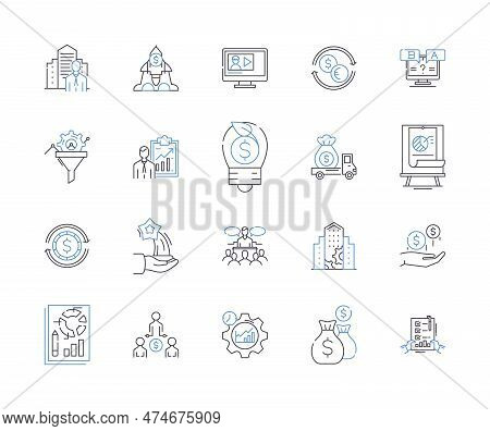 Commerce Management Outline Icons Collection. Commerce, Management, E-commerce, Business, Retail, Ma