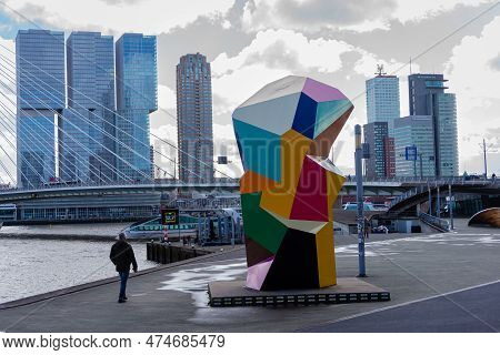 27 March 2023, Rotterdam, Netherlands, View On Sculpture 