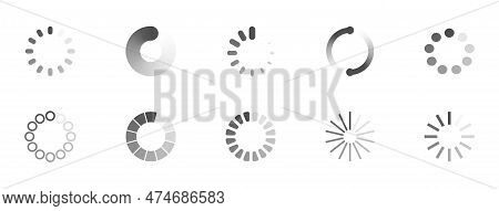 Download Sign Set. Load Icons Set. Load System. Data Load. Loading Bar. Froze Computer. Vector Stock