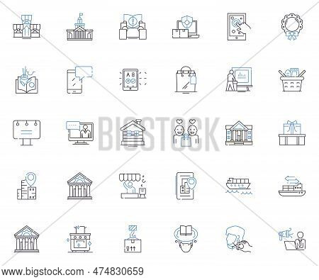 City Bus Line Icons Collection. Commute, Transportation, Ride, Transit, Passengers, Fare, Schedule V